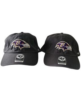 NWT '47 Brand Baltimore Ravens Dad Hat — Set of 2 | OSFA NFL Cap Bundle